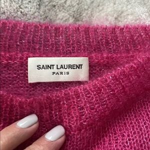 New Saint Laurent Pink Mohair Sweater XS